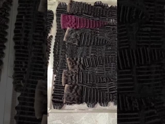 Mái tóc người trinh nữ sóng sâu màu đen tự nhiên và 99J màu tóc gói với đóng