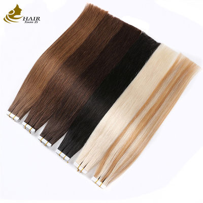 Remy Human Skin Weft Tape Hair Extensions Double Faced Russian Tape 8"-30" Độ dài tùy chỉnh