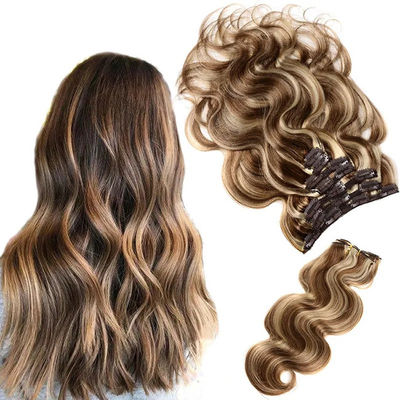 chất lượng  Malaysian Weave Seamless Clip In Hair Extensions Smooth And Soft nhà máy sản xuất