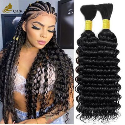 chất lượng  8-30 Inches Human Hair Bulk Deep Wave Customizable Weight For Natural Appearance nhà máy sản xuất
