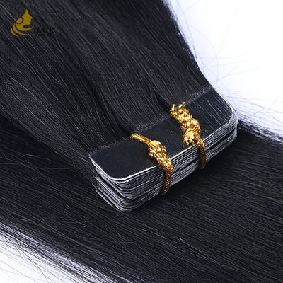 Cuticle được sắp xếp 16 inch băng In Hair Extensions Virgin Remy Wigs Đen