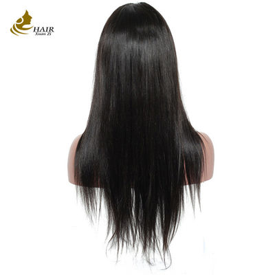 Tùy chỉnh tóc con người mặt trước tóc giả màu đen tự nhiên tóc giả tóc thẳng người