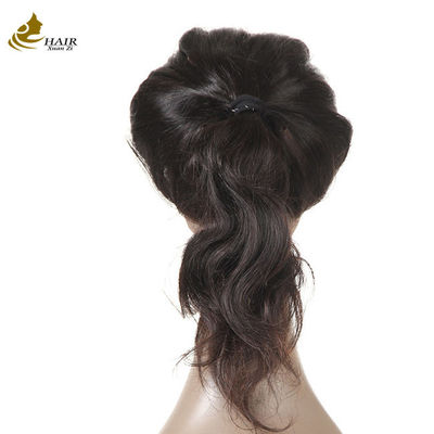 Tùy chỉnh tóc con người mặt trước tóc giả màu đen tự nhiên tóc giả tóc thẳng người