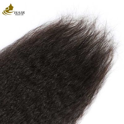 Peruvian Kinky Virgin Human Hair Bundles Extensions thẳng