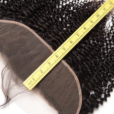 Mặt trước tóc con người đóng cửa renda 13x4 HD Kinky Curl tóc con người đóng cửa renda mặt trước
