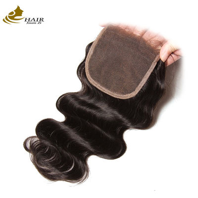 Body Wave Remy Human Hair Lace Closure 10A 4x4 Cơ sở lụa