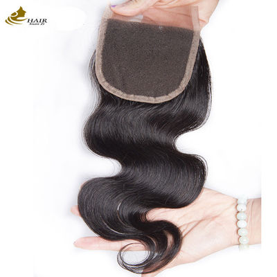 Body Wave Remy Human Hair Lace Closure 10A 4x4 Cơ sở lụa