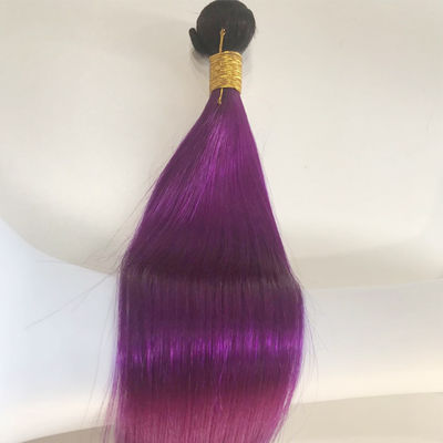 613 Màu sắc Ombre Human Hair Extensions Bundles Weft 1B Purple