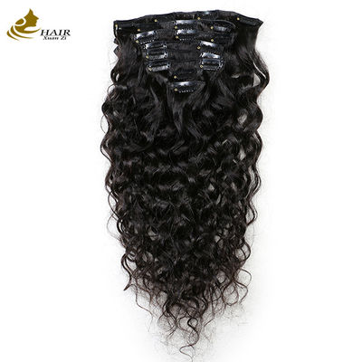 ODM Đen Clip In Hair Extensions Deep Wave Quick Weave Mức độ nhẹ