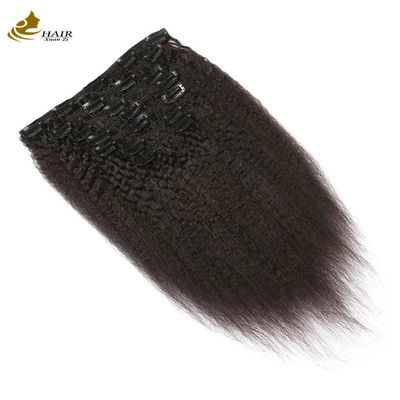 Yaki Kinky Malaysian Weave Hair Clip In Extensions 7pcs