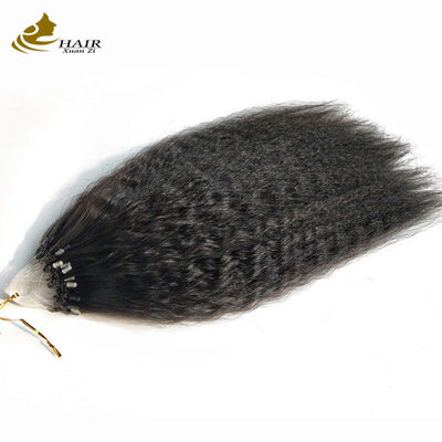 Kinky Straight Prebonded Nano Human Hair Extensions Đen tự nhiên 18 inch