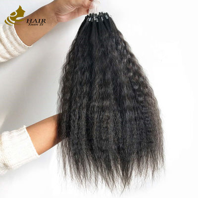 Kinky Straight Prebonded Nano Human Hair Extensions Đen tự nhiên 18 inch
