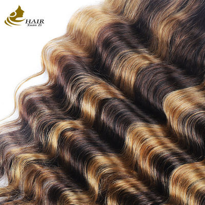 Piano 4/27 Deep Wave Lace Frontal Closure Tóc Brazil Màn thông minh 13X4