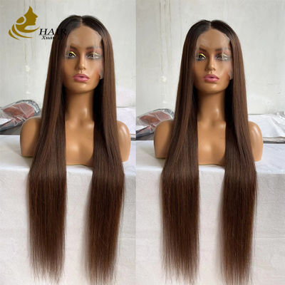 Tóc cô gái trẻ tóc con người tóc chải mặt trước tóc giả với màu chải trong suốt