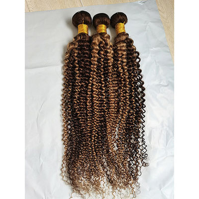 Kinky Curl Hair Bundles P4/27 Ombre Human Hair Extensions Hair Weft Các loại tóc có lông xoăn