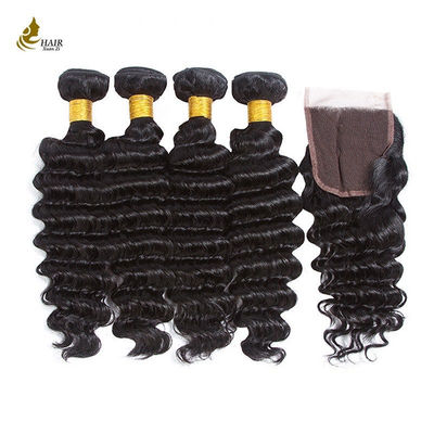 Cuticle thẳng hàng Deep Wave Hair Bundles Loose Wave Human Hair Bundles cho tóc tự nhiên và lấp lánh