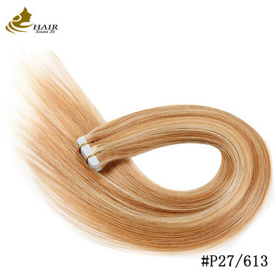 Remy Human Skin Weft Tape Hair Extensions Double Faced Russian Tape 8"-30" Độ dài tùy chỉnh