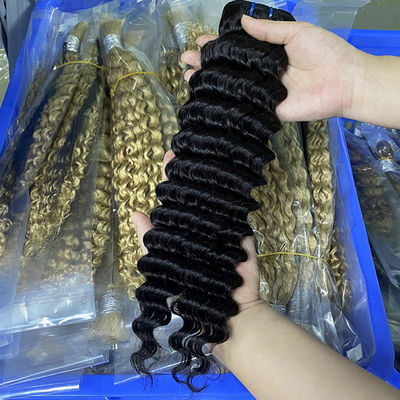 Tóc người thô Deep Wave Virgin Brazilian Hair Bundles