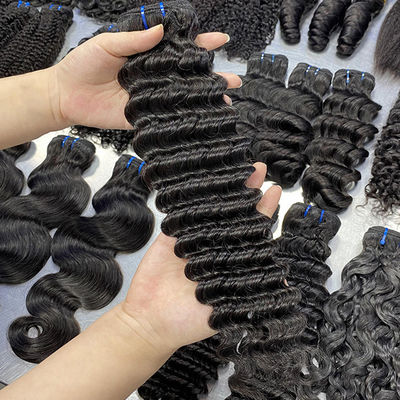 Tóc người thô Deep Wave Virgin Brazilian Hair Bundles