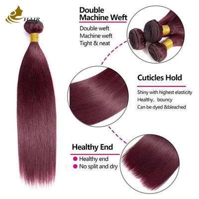 Các phần mở rộng 99J Vinered Burguney Color Human Hair Bundles