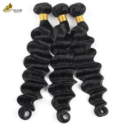 Không bị rối loạn Tầm dốc Deep Wave Virgin Human Hair Bundles Extensions