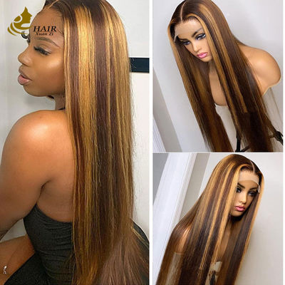 Lông người Việt Kinky Curl P427 Piano Color 13X4 Lace Front Wigs