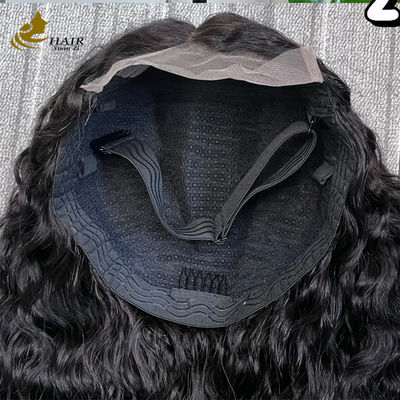 Không keo 5 * 5 Đèn mài trong suốt Mặt trước tóc con người tự nhiên Không keo lụa trên cùng Full Lace Wig