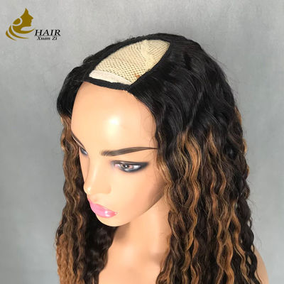 Wig Woman Long Curly Wave 1b/4/27 màu tóc con người Wig hình U