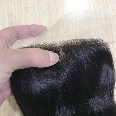 Chốt ren tóc người Pass The Needle 4*4 Ren trong suốt Sóng thân đen tự nhiên