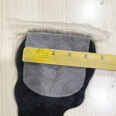 Chốt ren tóc người Pass The Needle 4*4 Ren trong suốt Sóng thân đen tự nhiên
