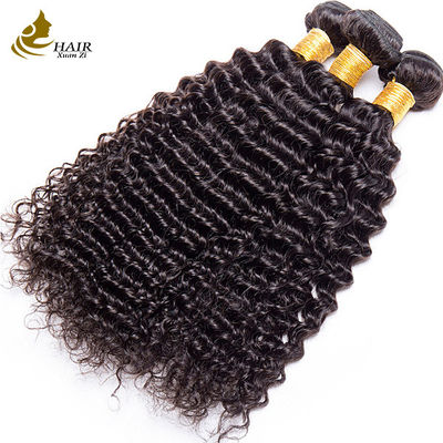 18 inch Raw Virgin Human Hair Weft Bundles Kinky 1B Đen tự nhiên