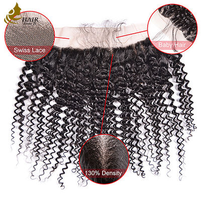 18 inch Raw Virgin Human Hair Weft Bundles Kinky 1B Đen tự nhiên