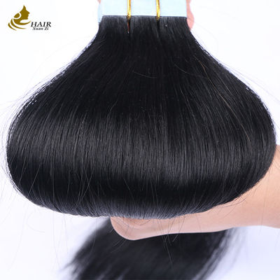 Cuticle được sắp xếp 16 inch băng In Hair Extensions Virgin Remy Wigs Đen