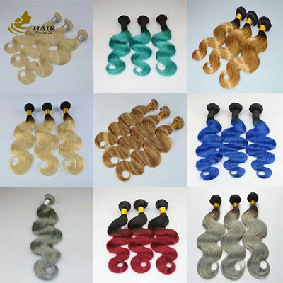 100% Human Cuticle Aligned 613 Virgin Ombre Hair Extensions không may ODM