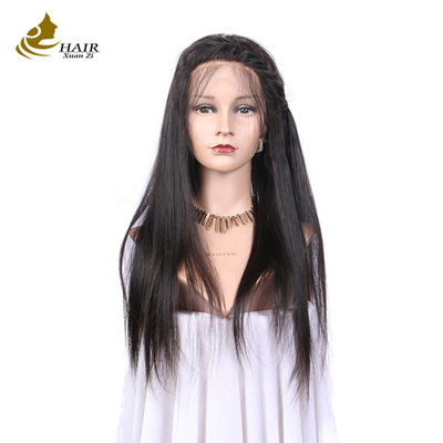 Tùy chỉnh tóc con người mặt trước tóc giả màu đen tự nhiên tóc giả tóc thẳng người