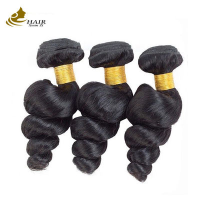 Loose Wave Virgin Human Hair Bundles 100% Remy Natural Black Hair Extensions