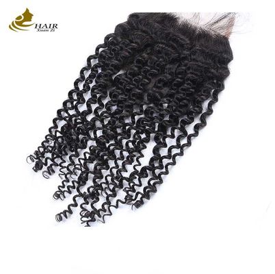 Bồ Đào Nha 4x4 Human Hair Lace Closure Swiss Kinky Curly Closure