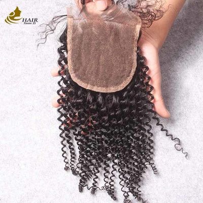 Bồ Đào Nha 4x4 Human Hair Lace Closure Swiss Kinky Curly Closure