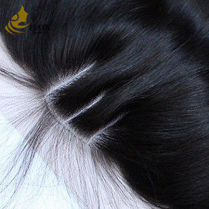 Màu da nâu nhạt Full Swiss Lace Closure Mặt trước 13x4 Virgin Human Hair