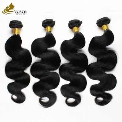 Màu trắng 12A Virgin Human Hair Bundles 14 Inch Peruvian Weave