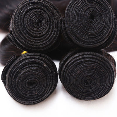 Màu trắng 12A Virgin Human Hair Bundles 14 Inch Peruvian Weave