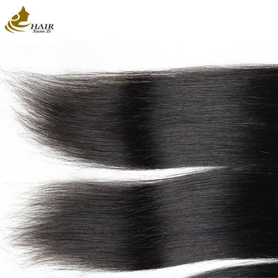 Straight Remy Brazilian Human Hair Bundle with Lace Frontal Closure (Bông người Brazil thẳng với dây đeo đóng trước)