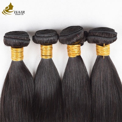 Straight Remy Brazilian Human Hair Bundle with Lace Frontal Closure (Bông người Brazil thẳng với dây đeo đóng trước)