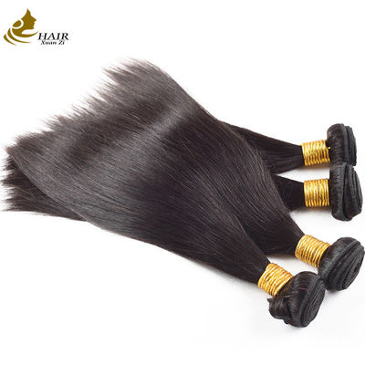 Straight Remy Brazilian Human Hair Bundle with Lace Frontal Closure (Bông người Brazil thẳng với dây đeo đóng trước)