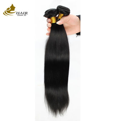 100g Virgin Human Hair Extensions Bundles Natural Black Straight With Closure (Màu tóc nguyên bản 100g)