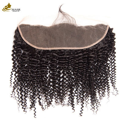 Mặt trước tóc con người đóng cửa renda 13x4 HD Kinky Curl tóc con người đóng cửa renda mặt trước