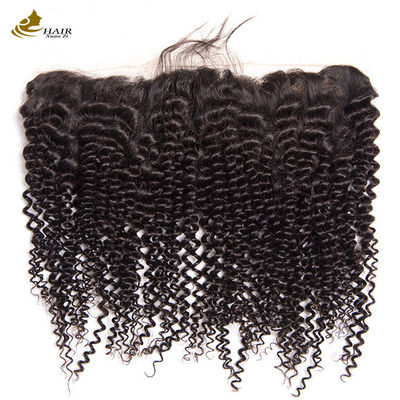 Mặt trước tóc con người đóng cửa renda 13x4 HD Kinky Curl tóc con người đóng cửa renda mặt trước