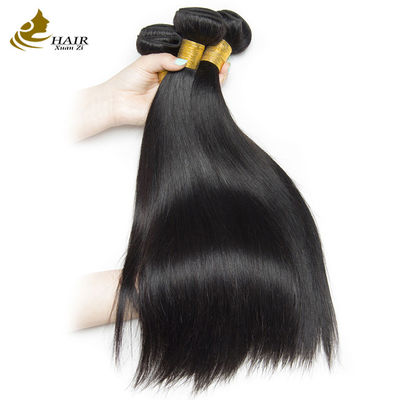 OEM 18 inch Đen tự nhiên thẳng nguyên chất tóc người Virgin gói với khóa