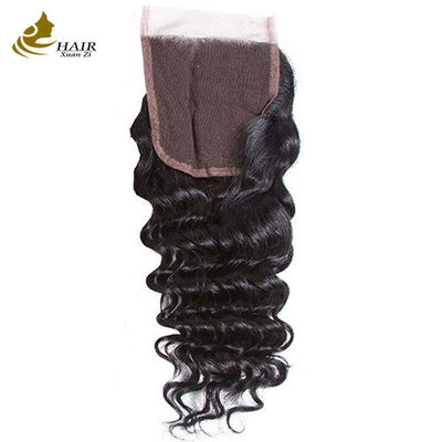12A Grade Deep Wave Virgin Human Hair Bundles 95-100g Với Khóa tùy chỉnh