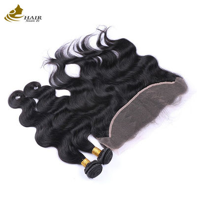 Đàn bà Remy Hair Extensions Human Bundles 100% Brazil với cửa trước đan xen